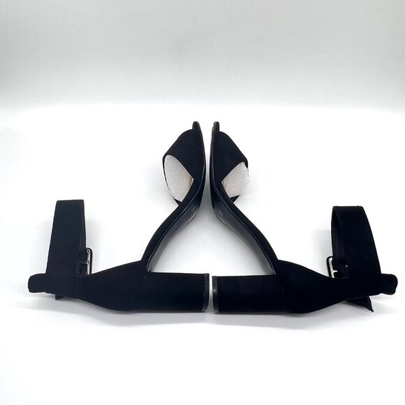 Chinese Laundry Womens‎ Size 6 Black Microsuede Heels Dress Sandals Shoes - Picture 8 of 14